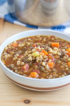 Beef and Farro Soup