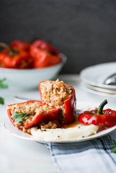 Beef and Rice Stuffed Peppers