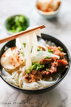 Beef Ho Fun Noodle Soup
