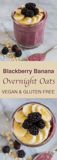 Blackberry Banana Overnight Oats