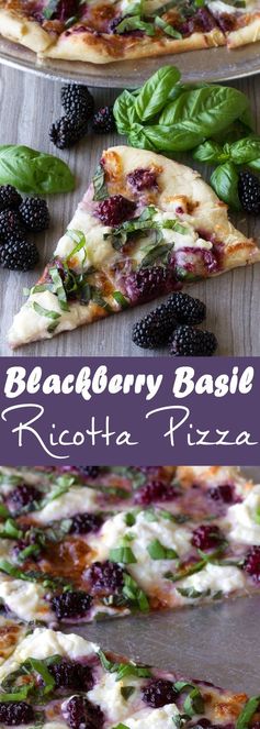 Blackberry, Basil, and Ricotta Pizza