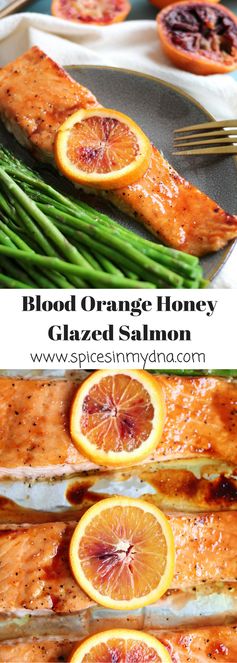 Blood Orange Honey Glazed Salmon