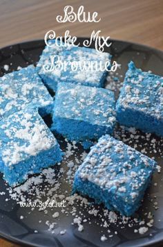 Blue Cake Mix Brownies