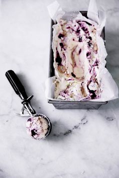 Blueberry Lime Cheesecake Ice Cream