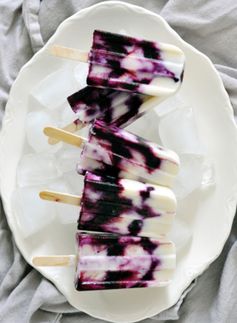 Blueberry Vanilla Breakfast Popsicles