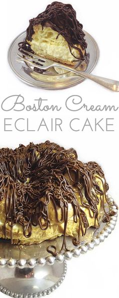 Boston Cream Eclair Cake