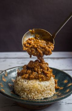 Braised ground pork over rice (lu rou fan - 4 to 6 servings