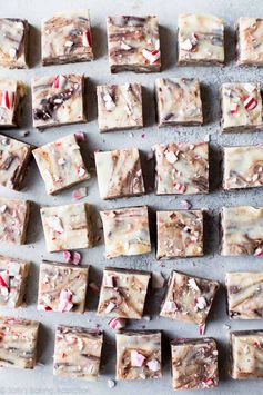 Candy Cane Chocolate Swirl Fudge