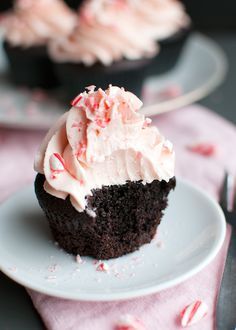 Candy Cane Cupcakes with an Amazing Candy Cane Buttercream