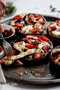 Caprese Stuffed Garlic Butter Portobellos