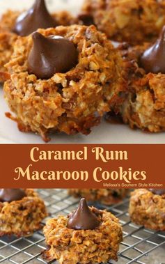 Caramel-Rum Macaroon Cookies