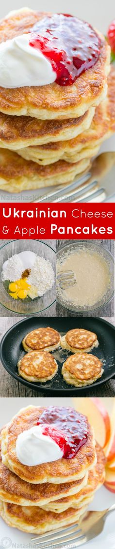 Cheese Pancakes with Apple (Syrniki