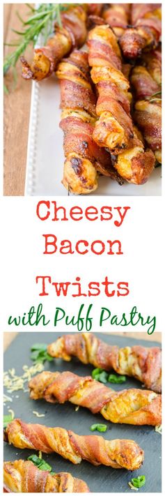 Cheesy Bacon Twists with Puff Pastry