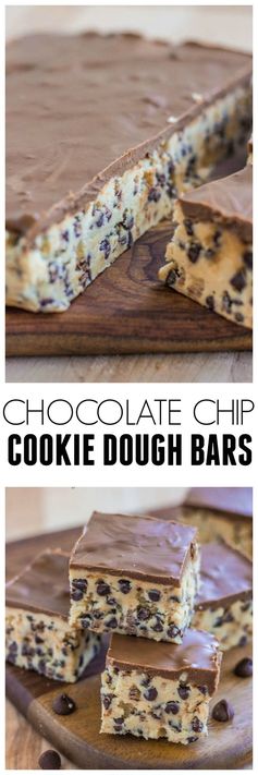 Chocolate Chip Cookie Dough Bars