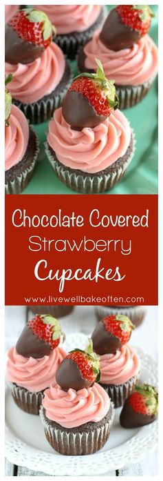 Chocolate Covered Strawberry Cupcakes