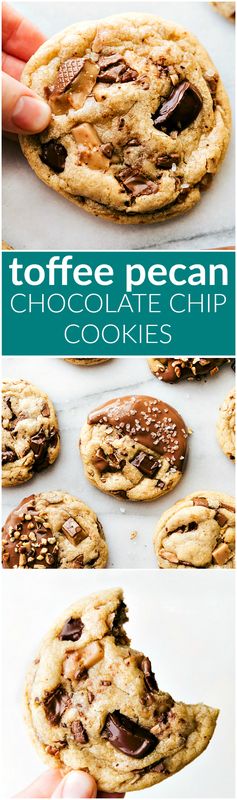 Chocolate Dipped Chocolate-Chip Toffee Cookies