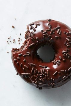 Chocolate Fudge Cake Doughnuts