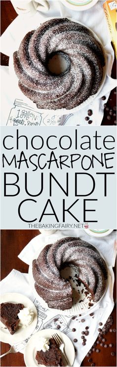 Chocolate mascarpone bundt cake
