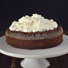 Chocolate Mousse Cake w/ Amaretto Cream (gluten free