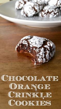 Chocolate Orange Crinkle Cookies