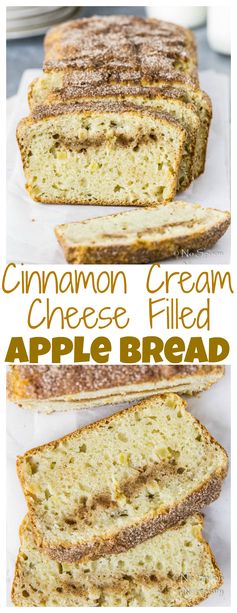 Cinnamon Cream Cheese Filled Apple Bread