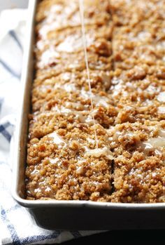 Cinnamon Streusel Pumpkin Coffee Cake with Maple Glaze