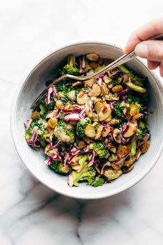 Clean Broccoli Salad with Creamy Almond Dressing