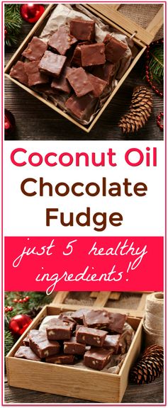 Coconut Oil Chocolate Fudge