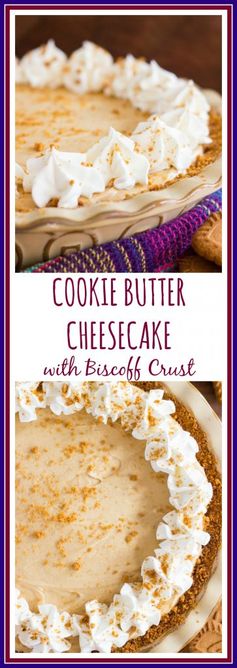 Cookie Butter Cheesecake with Biscoff Crust