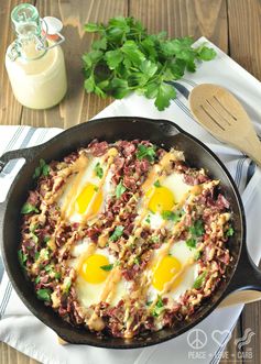 Corned Beef Hash Breakfast Skillet - Paleo, Low Carb