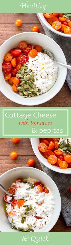 Cottage Cheese with Tomatoes, and Pepitas