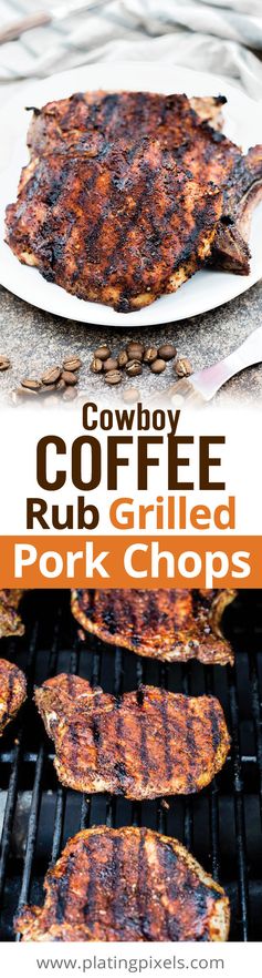 Cowboy Coffee Rub Grilled Pork Chops