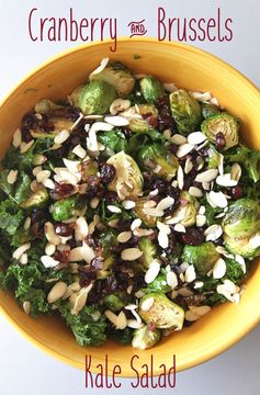 Cranberry & Brussels Kale Salad (Vegan + Gluten Free