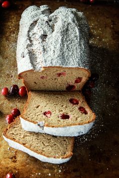 Cranberry Applesauce Bread- Vegan and Gluten Free