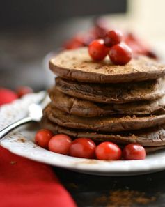 Cranberry Hot Cocoa Pancakes (GF, Low Cal
