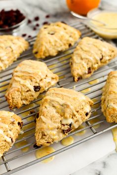 Cranberry Orange Scones with Orange Nutmeg Glaze