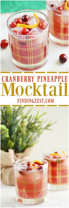 Cranberry Pineapple Mocktail