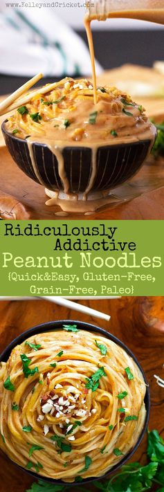 Crazy Good Peanut Noodles (Quick&Easy, Gluten-Free, Grain-Free, Paleo