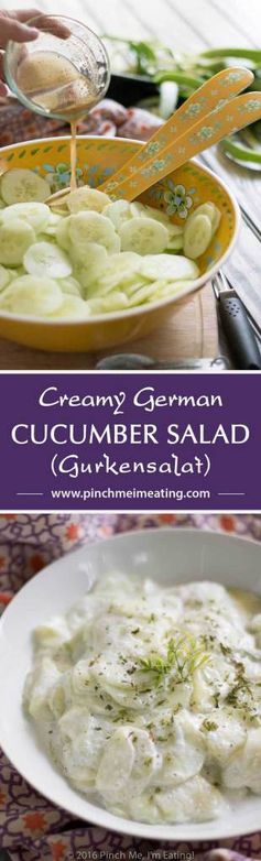 Creamy German Cucumber Salad (Gurkensalat