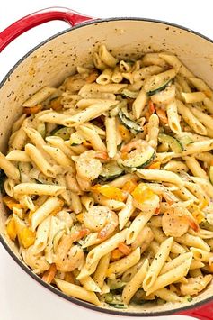 Creamy Greek Shrimp Pasta