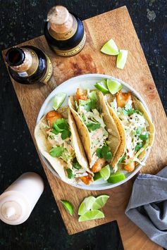 Crispy Fish Tacos with Chipotle Crema