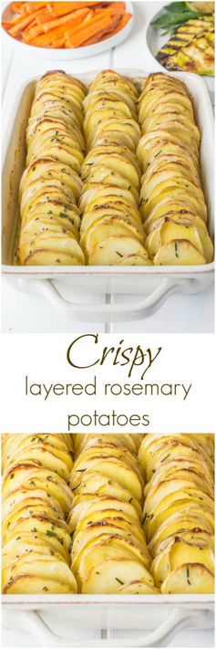 Crispy layered rosemary potatoes