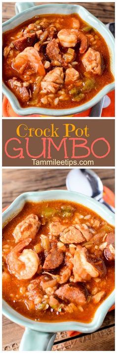 Crock Pot Gumbo Recipe with Sausage, Chicken, and Shrimp