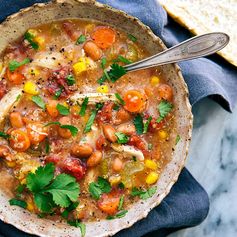 Crockpot Chicken Veggie Quinoa Soup