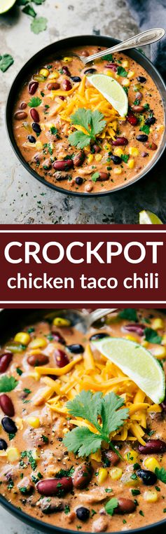 Crockpot Creamy Taco Chicken Chili