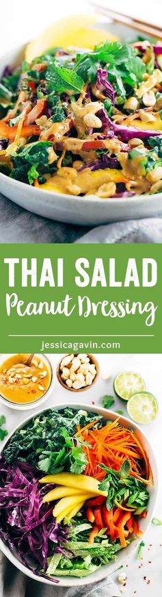 Crunchy Thai Salad with Peanut Dressing