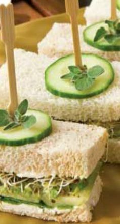 Cucumber-Avocado Tea Sandwiches