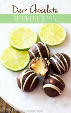 Dark Chocolate Key Lime Pie Truffles