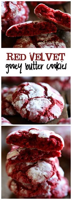 Delicious Gooey Red Velvet Butter Cookies