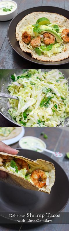 Delicious Shrimp Tacos with Lime Coleslaw